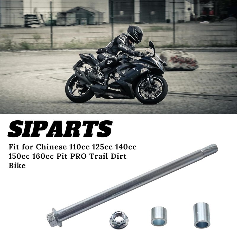 SIPARTS 15mm 245mm / 9.6 inch Front Rear Wheel Axle Spacer For 125cc 140cc 150cc 160cc Motorcycle Moped Scooter Quad Dirt Pit Bike - Image 2